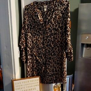 Chico's Animal Print Long Tunic / Blouse